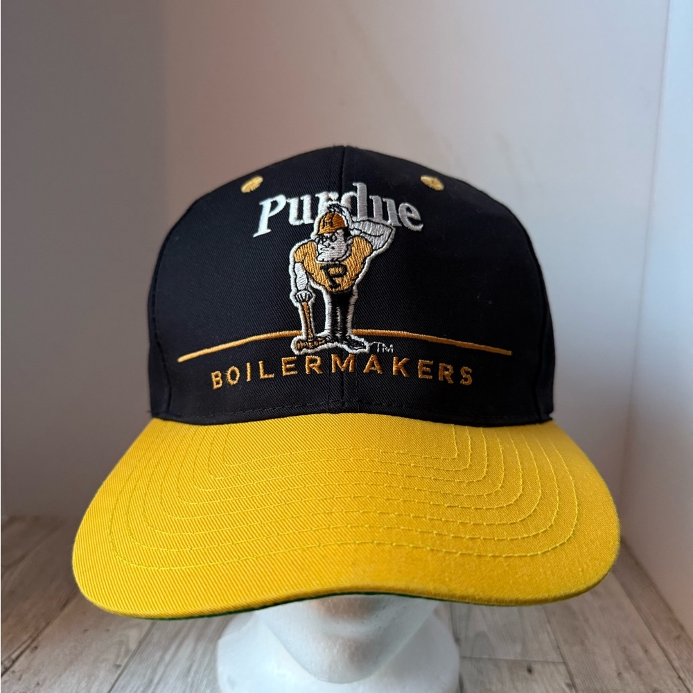 Purdue Boilermakers Vintage 90's Twins Enterprise Big Logo Snapback Cap Hat